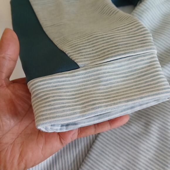 Callaway Sweater Men L Gray Striped Golf 1/4 Zip Pullover Performance Fleece - Picture 5 of 14